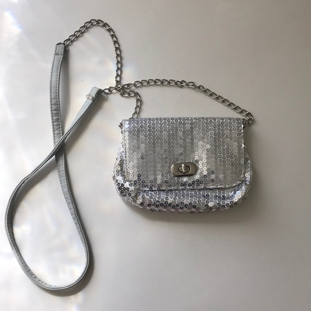 Silver Sequin Bag